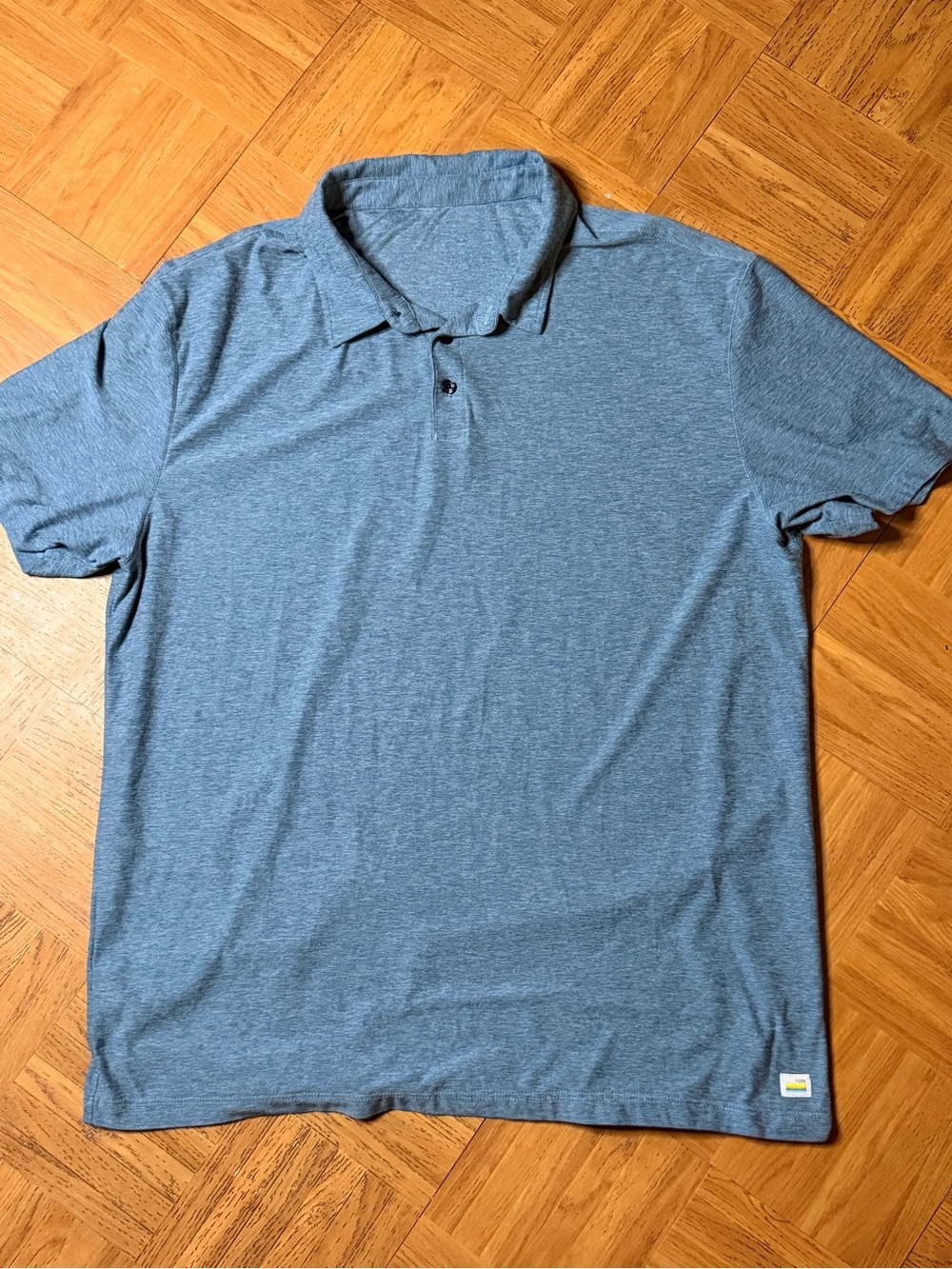 Vuori Men's Heather Blue Polo Shirt